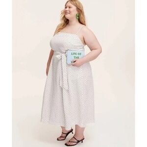 Women's 2X  Mini Polka Dot Tie-Waist Midi Dress - kate spade Target New York